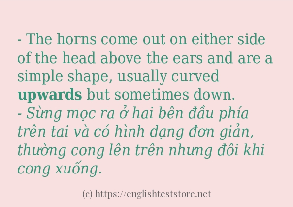 Các cách dùng từ upwards