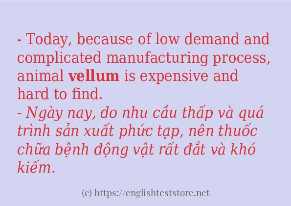 Các cách dùng từ vellum