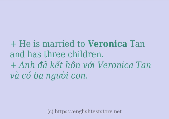 Các cách dùng từ veronica