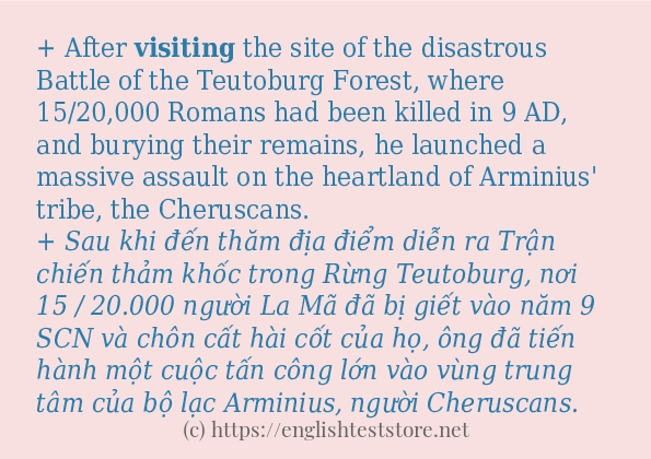 Các cách dùng từ visiting
