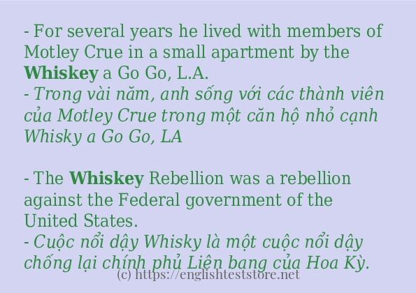 Các cách dùng từ whiskey