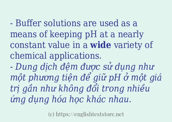 Các cách dùng từ wide
