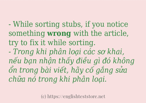 Các cách dùng từ wrong Các cách dùng từ wrong