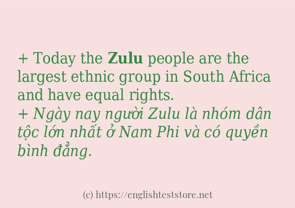 Các cách dùng từ zulu Các cách dùng từ zulu