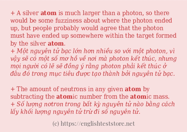 Các câu ví dụ của từ atom