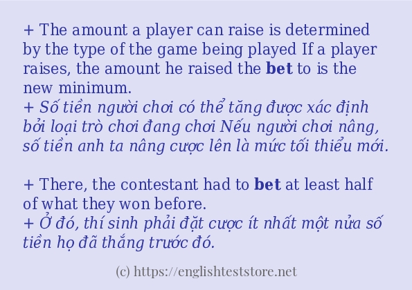 Các câu ví dụ của từ bet
