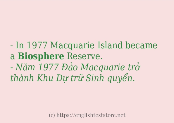 Các câu ví dụ của từ biosphere