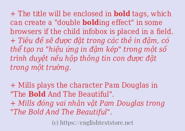 Các câu ví dụ của từ bold