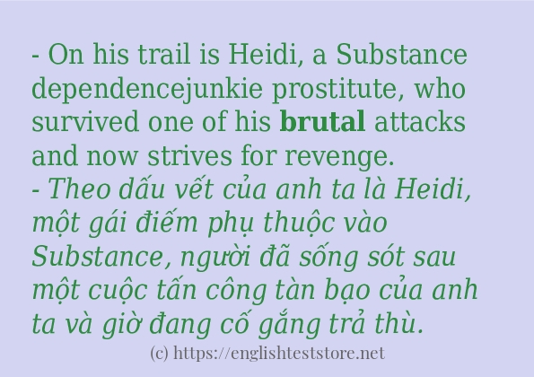 Các câu ví dụ của từ brutal Các câu ví dụ của từ brutal