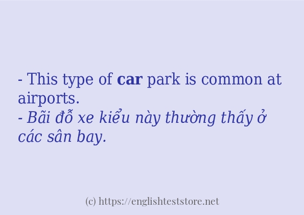 Các câu ví dụ của từ car Các câu ví dụ của từ car