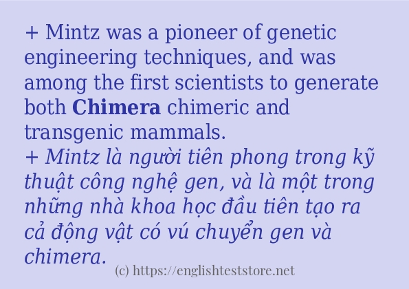Các câu ví dụ của từ chimera