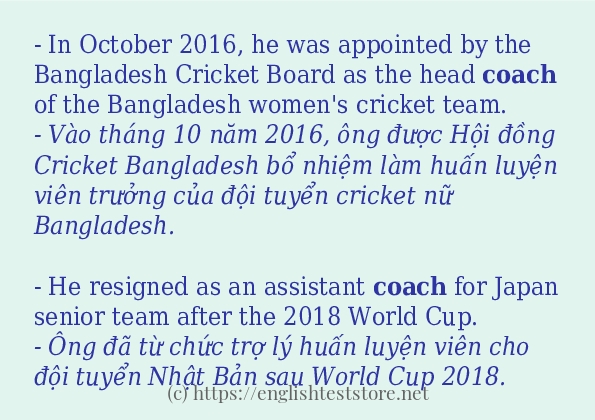 Các câu ví dụ của từ coach