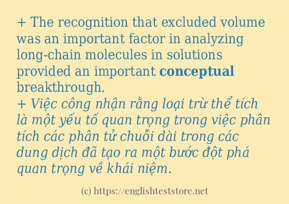 Các câu ví dụ của từ conceptual