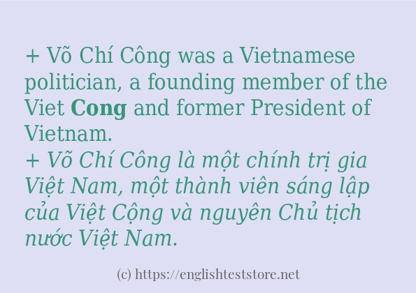 Các câu ví dụ của từ cong