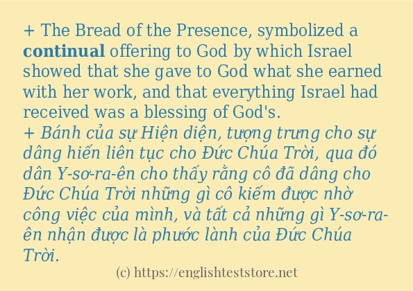 Các câu ví dụ của từ continual Các câu ví dụ của từ continual