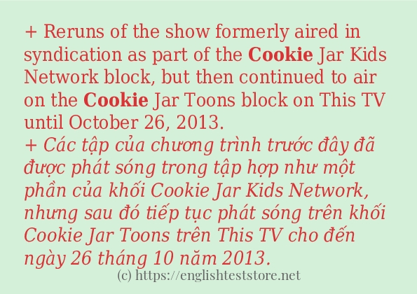 Các câu ví dụ của từ cookie Các câu ví dụ của từ cookie