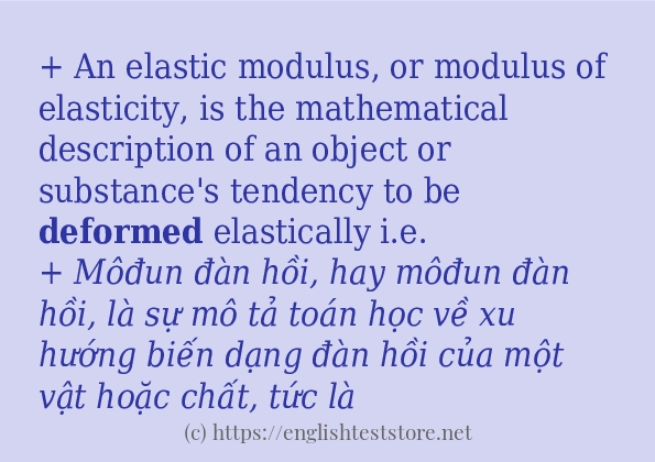Các câu ví dụ của từ deformed