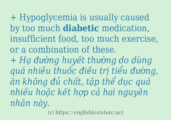 Các câu ví dụ của từ diabetic