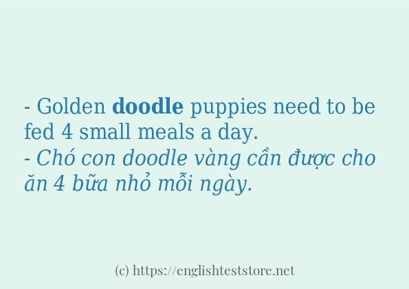 Các câu ví dụ của từ doodle