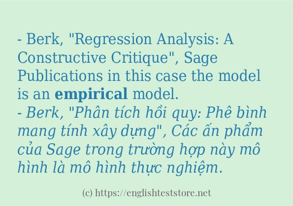 Các câu ví dụ của từ empirical