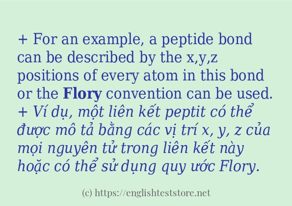 Các câu ví dụ của từ flory