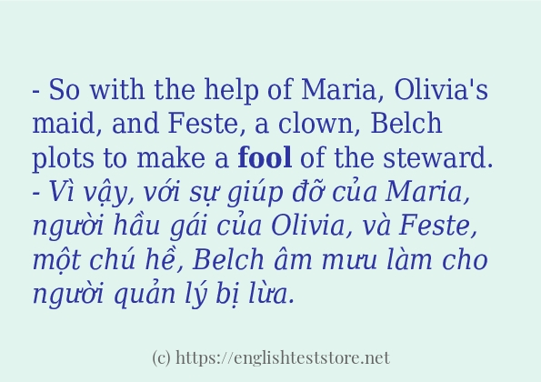 Các câu ví dụ của từ fool