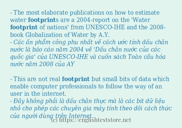 Các câu ví dụ của từ footprint