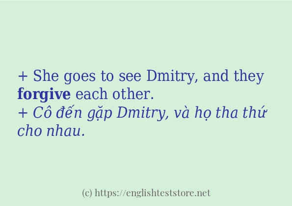 Các câu ví dụ của từ forgive