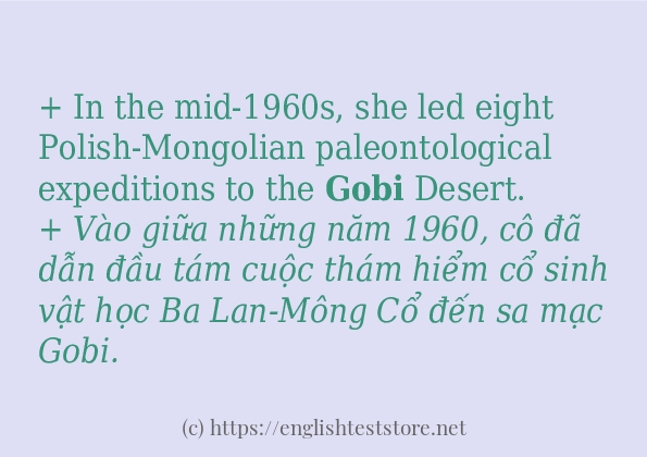 Các câu ví dụ của từ gobi
