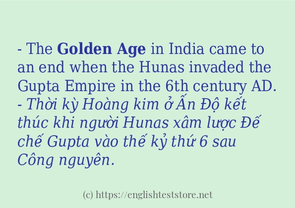 Các câu ví dụ của từ golden age