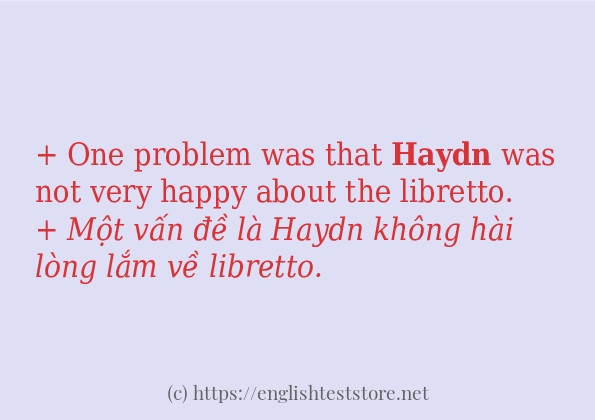 Các câu ví dụ của từ haydn