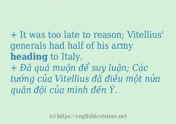 Các câu ví dụ của từ heading