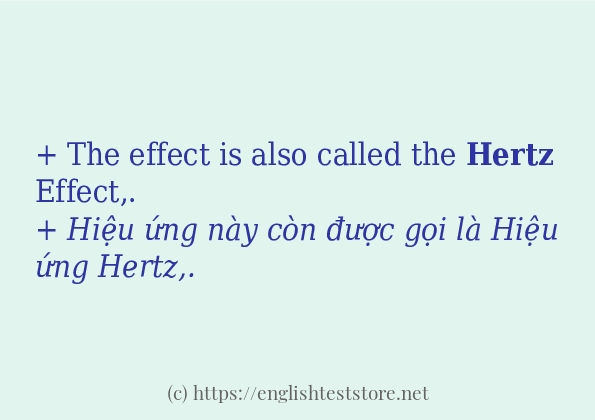 Các câu ví dụ của từ hertz