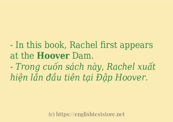 Các câu ví dụ của từ hoover