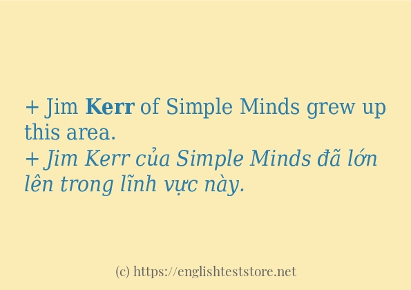 Các câu ví dụ của từ kerr Các câu ví dụ của từ kerr