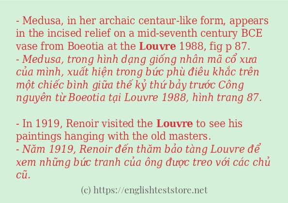 Các câu ví dụ của từ louvre