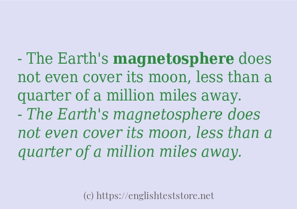 Các câu ví dụ của từ magnetosphere