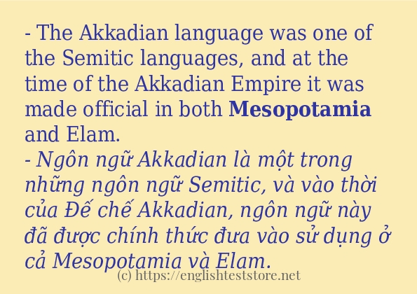 Các câu ví dụ của từ mesopotamia