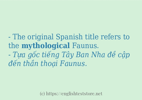 Các câu ví dụ của từ mythological