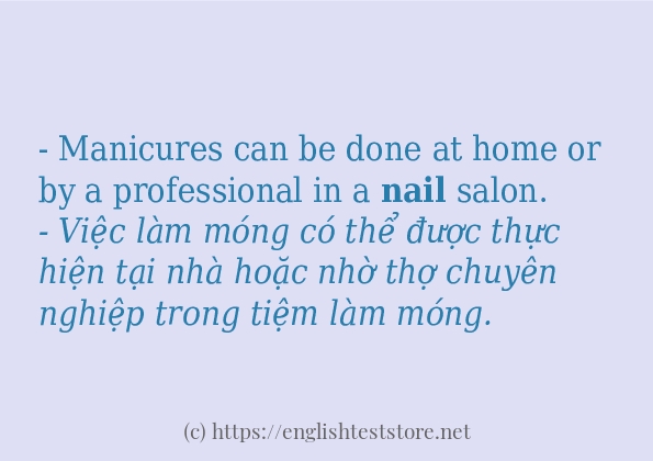Các câu ví dụ của từ nail Các câu ví dụ của từ nail