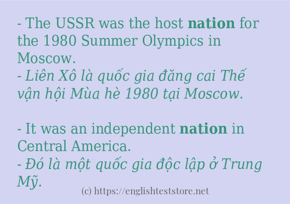 Các câu ví dụ của từ nation
