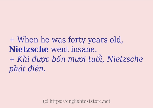 Các câu ví dụ của từ nietzsche Các câu ví dụ của từ nietzsche