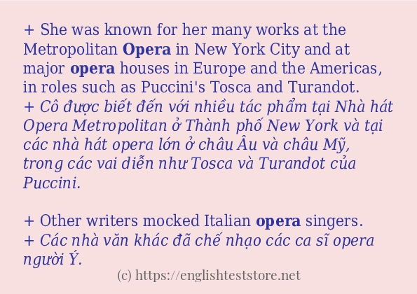 Các câu ví dụ của từ opera