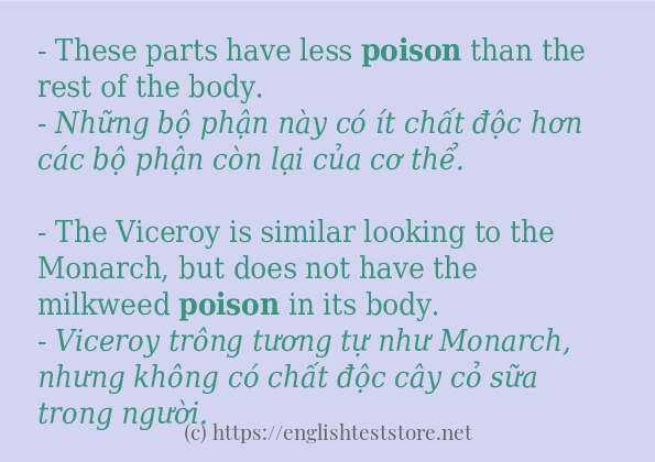 Các câu ví dụ của từ poison