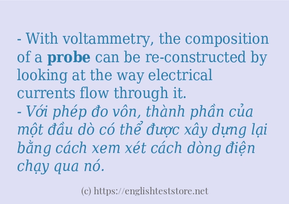 Các câu ví dụ của từ probe