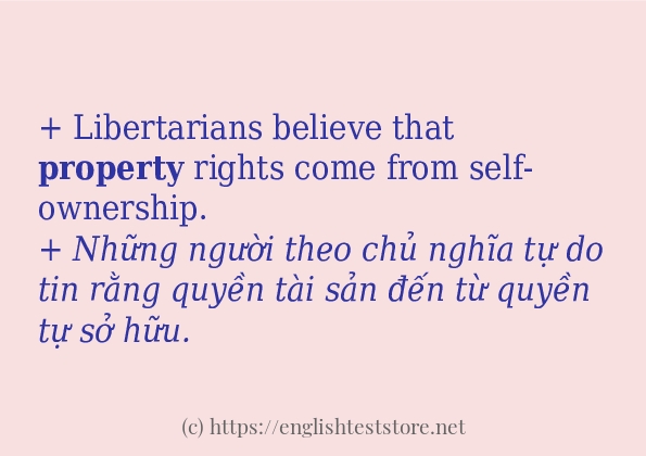 Các câu ví dụ của từ property Các câu ví dụ của từ property