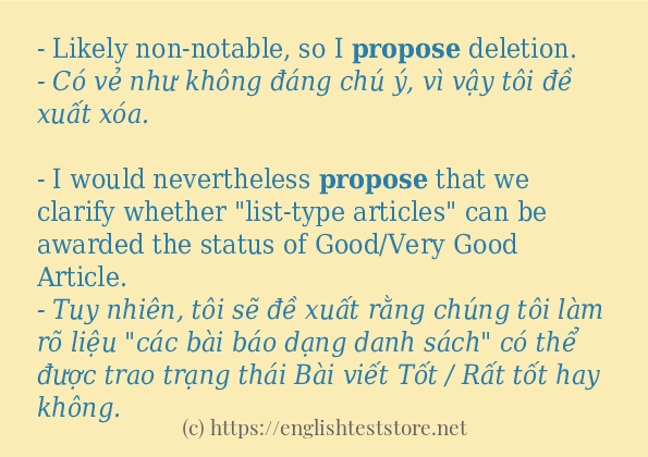 Các câu ví dụ của từ propose Các câu ví dụ của từ propose