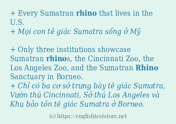 Các câu ví dụ của từ rhino