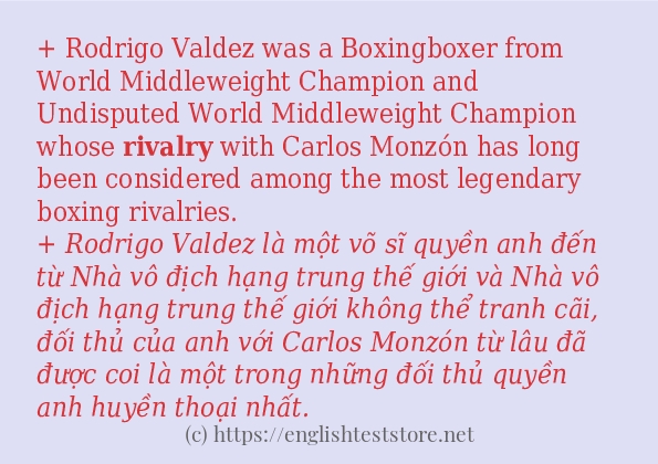 Các câu ví dụ của từ rivalry