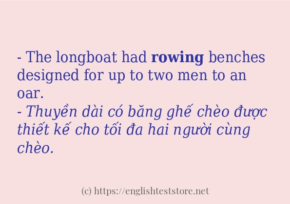 Các câu ví dụ của từ rowing